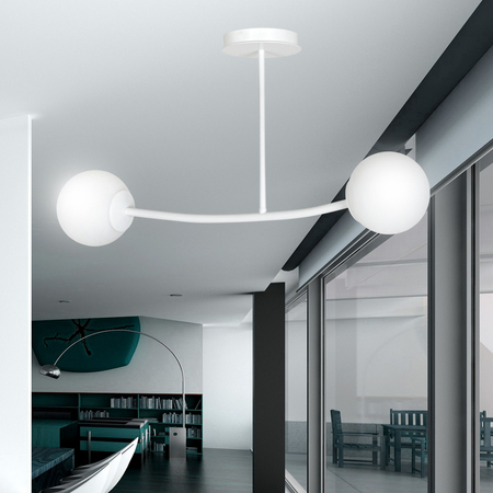 Lampa sufitowa HALLDOR 2 WHITE Emibig 1025/2 biały