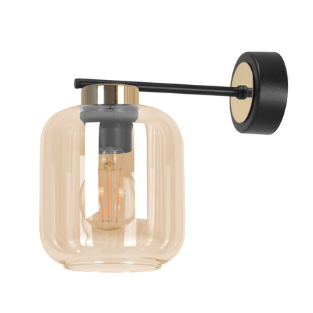 Kinkiet Kaja IGA K-5513 czarny, złoty, bursztynowy