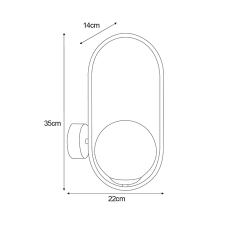 Kinkiet Kaja ARLENA K-5474 grafitowy, biały