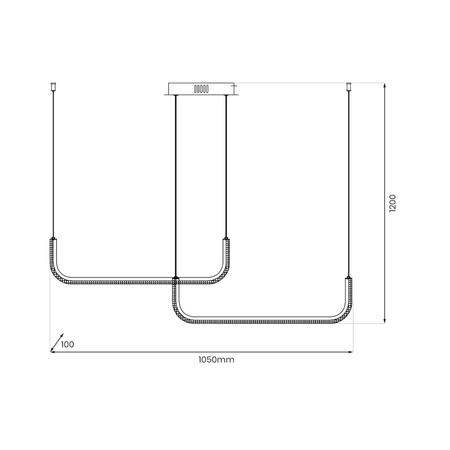 Milagro Lampa wisząca HORIZON 22W LED ML1180 CZARNY