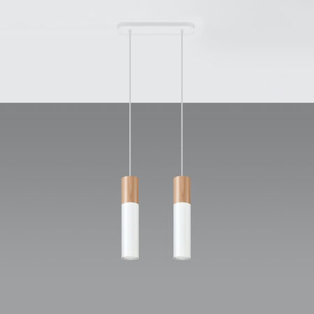 Sollux Lighting Lampa wisząca PABLO 2 biała SL.0629