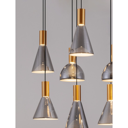 Lampa wisząca Luces Exclusivas SARDUNO LE45141 złoty i odcienie złota, szary i odcienie szarości