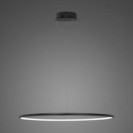 Lampa wisząca Ledowe Okręgi No.1 80cm 2700k czarna ściemnialna Design